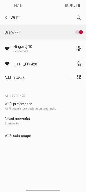 You are now connected to the Wi-Fi network