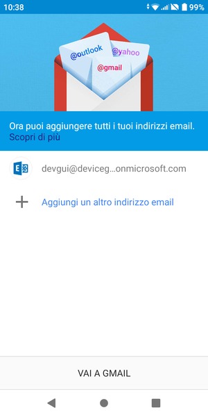 Seleziona VAI A GMAIL