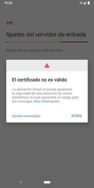 Seleccione ATRÁS