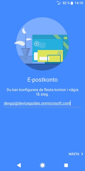 Ange din e-postadress och välj NÄSTA