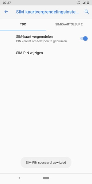 Uw SIM-PIN is gewijzigd