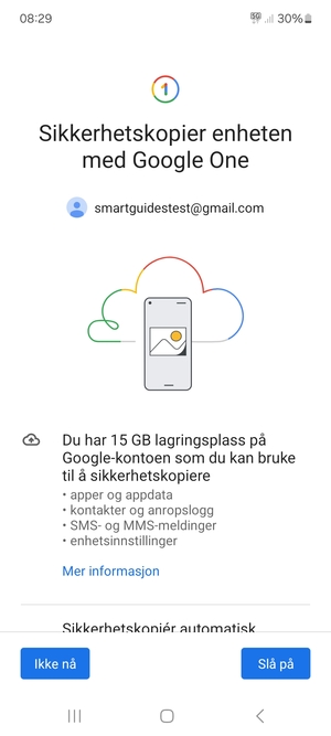 Velg Slå på