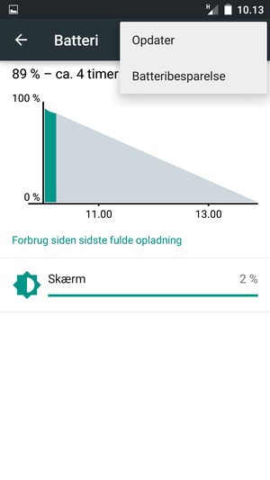 Vælg Batteribesparelse