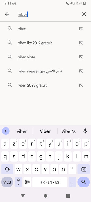Saisissez le nom de l'appli et sélectionnez Rechercher