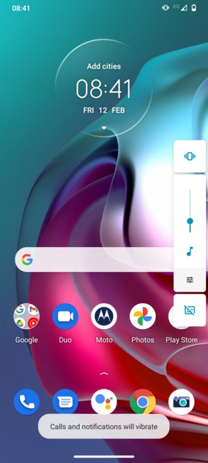 Select Vibrate to change to mute mode