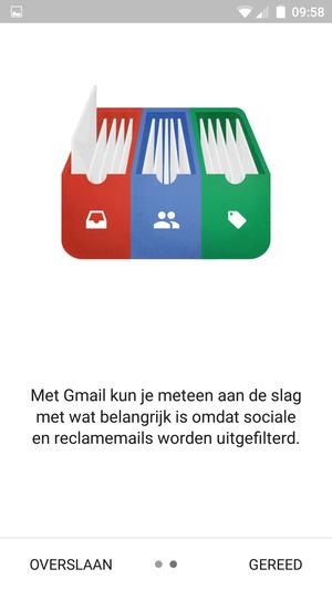 Selecteer GEREED