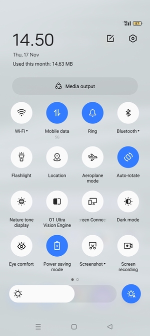 Turn on Power saving mode