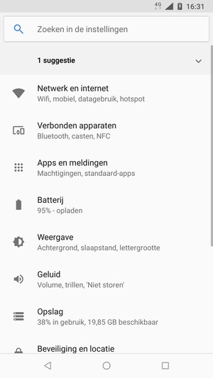 Selecteer Netwerk en internet