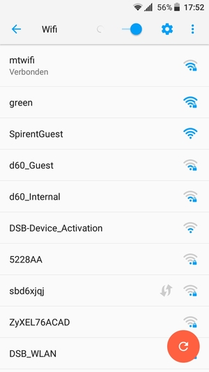 U bent nu verbonden met het WiFi-netwerk