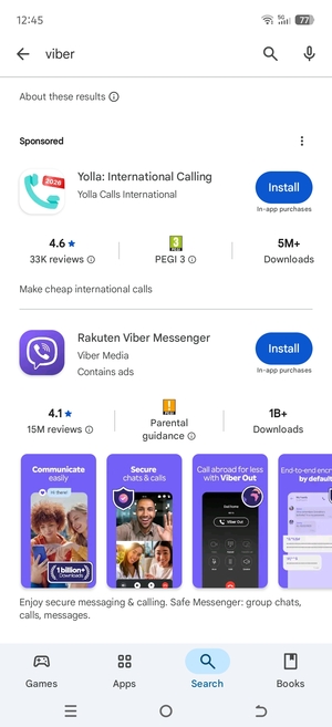 Select the app