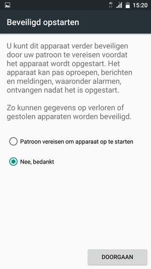 Selecteer uw voorkeursoptie en selecteer DOORGAAN