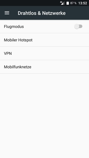 Wählen Sie Mobiler Hotspot