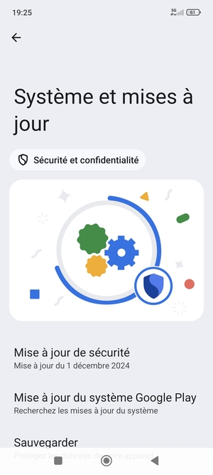 Sélectionnez Mise à jour du système Google Play