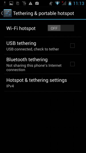Select Wi-Fi hotspot