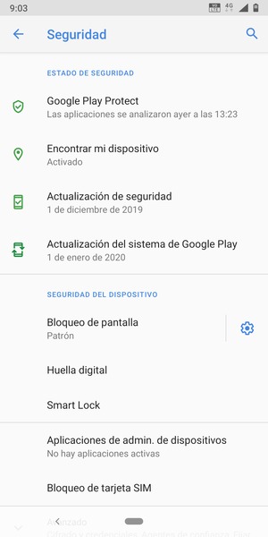 El teléfono ha sido asegurado con un bloqueo de pantalla