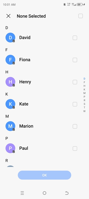 Check the Select all checkbox