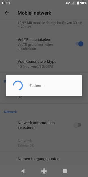 Wacht tot de zoekopdracht beëindigd is
