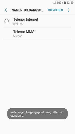 Selecteer TOEVOEGEN