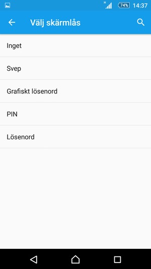 Välj Grafiskt lösenord