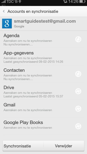 Uw gegevens worden gesynchroniseerd