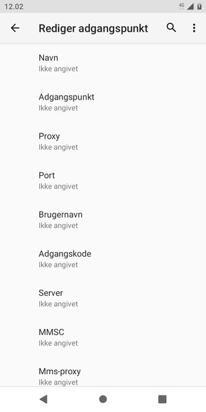 Indtast internet-oplysninger