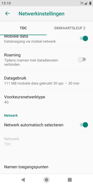 Scroll naar en selecteer Namen toegangspunten