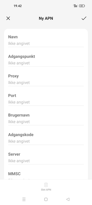 Indtast internet-oplysninger