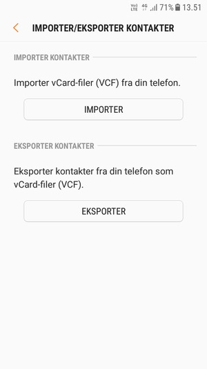 Vælg IMPORTER