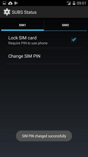 Your SIM PIN has been changed