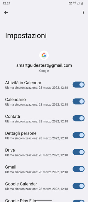 Seleziona il tasto Menu