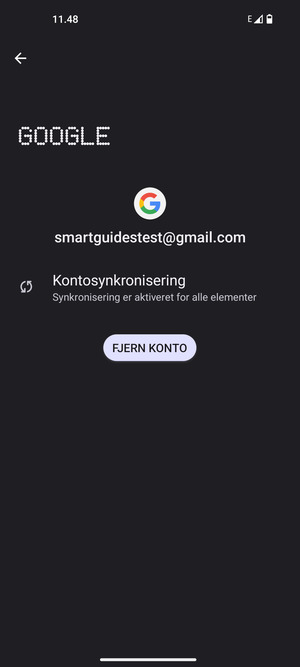 Vælg Kontosynkronisering