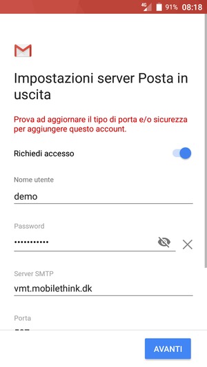 Disattiva Richiedi accesso