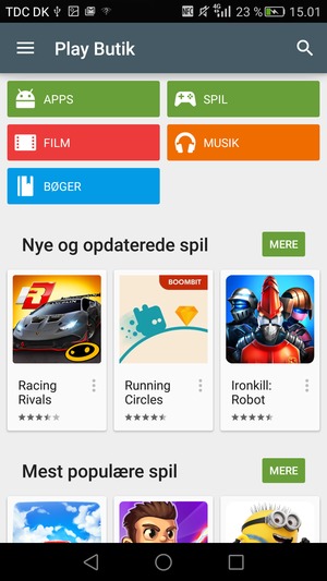 Vælg Søg-knappen