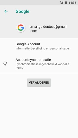 Selecteer Accountsynchronisatie