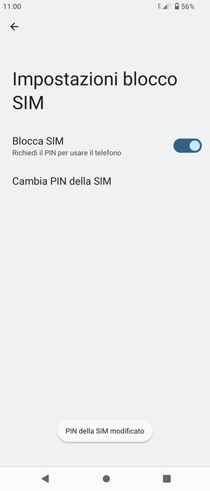 Il tuo PIN della SIM è stato modificato