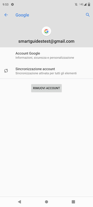 Seleziona Sincronizzazione account