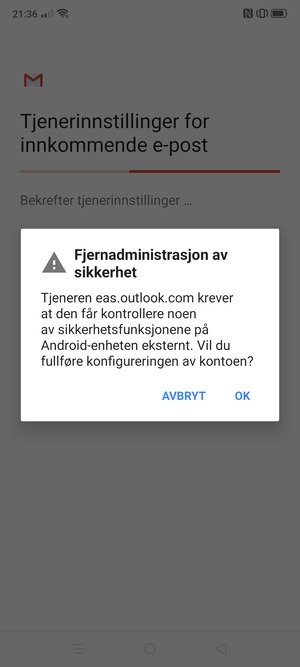 Velg OK