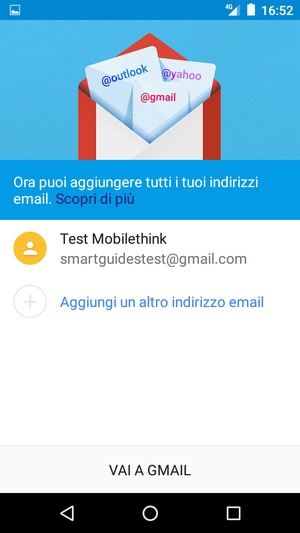 Seleziona VAI A GMAIL