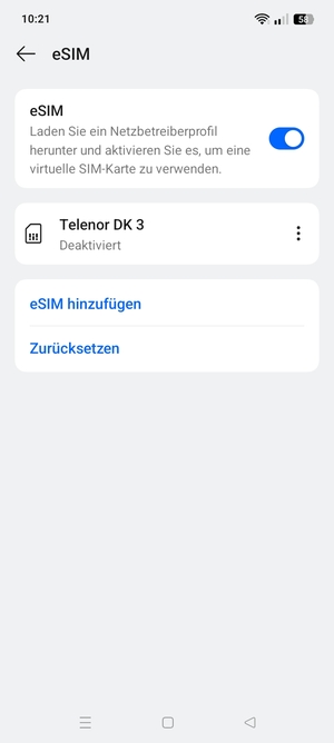 Wählen Sie die Menü-Taste