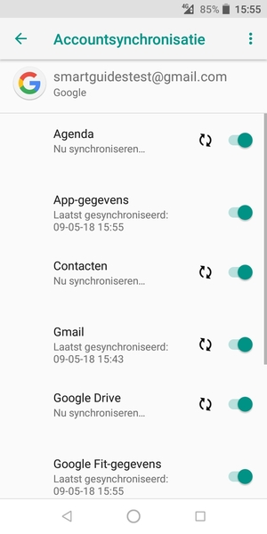 Uw gegevens worden gesynchroniseerd