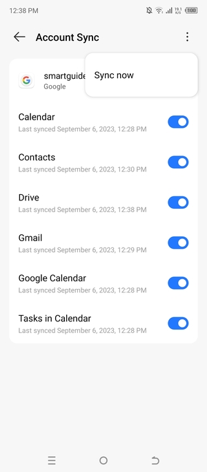 Select Sync now