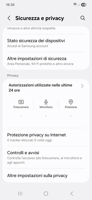 Scorri e seleziona Altre impostazioni di sicurezza