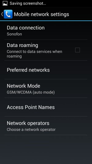 To change network if network problems occur, select Network operators