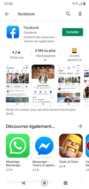 Sélectionnez l'appli