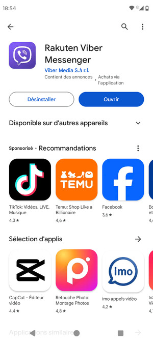 Sélectionnez Ouvrir