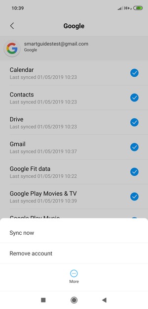 Select Sync now