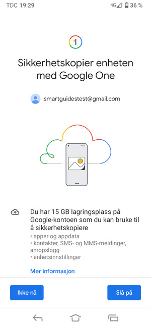 Velg Slå på