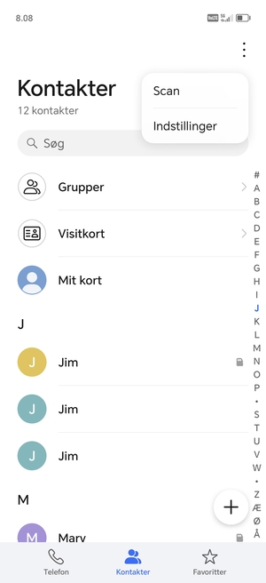Vælg Indstillinger