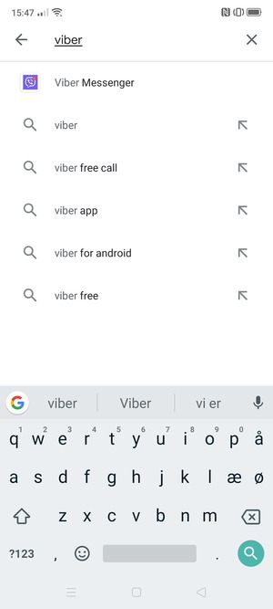 Indtast navnet på appen og vælg Søg