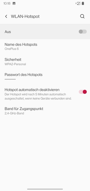 Schalten Sie WLAN-Hotspot ein